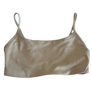 Vuori Beige Spaghetti sports bra